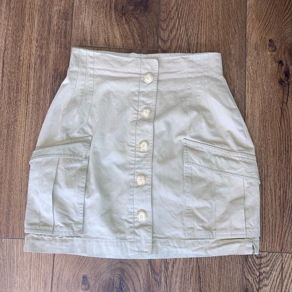 Alexander Wang Cream Button-Down Pencil Skirt - Picture 1 of 3